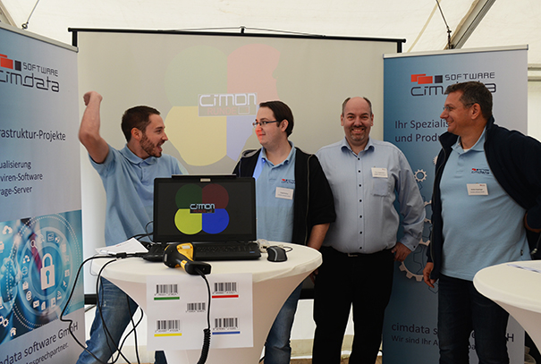 Team cimdata software das Team am Stand in Harburg. Berufswegekompass 2018.